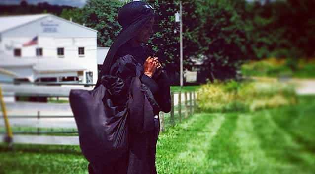 The mysterious 'woman in black'. Photo: Facebook