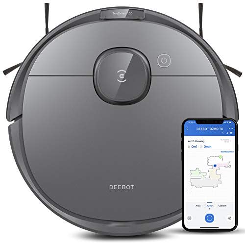 Ecovacs Deebot T8 Robot Vacuum and Mop Cleaner, Precise Laser Navigation, Multi-floor Mapping,…