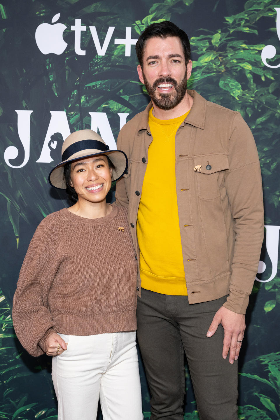 LOS ANGELES, CALIFORNIA - APRIL 14: Drew Scott (R) and Linda Phan attend the Los Angeles Premiere of Apple TV+ Original Series "Jane" at the California Science Center on April 14, 2023 in Los Angeles, California. (Photo by Amanda Edwards/Getty Images)