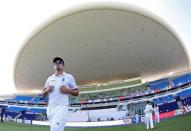 Cricket - Pakistan v England - First Test - Zayed Cricket Stadium, Abu Dhabi, United Arab Emirates - 13/10/15 England's Alastair Cook leads out the England team Action Images via Reuters / Jason O'Brien Livepic