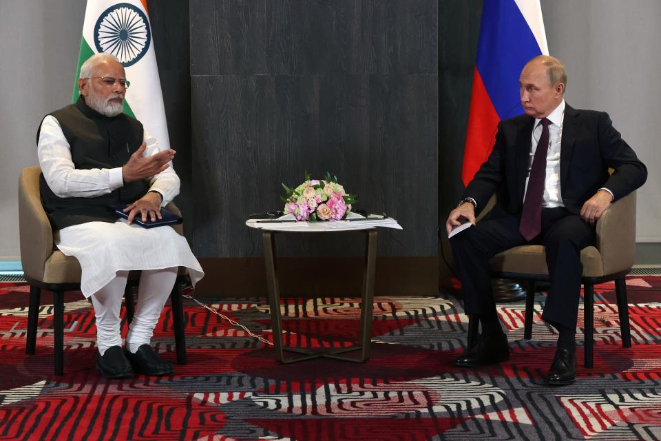 Indian Prime Minister Modi makes first visit to ally Russia since the