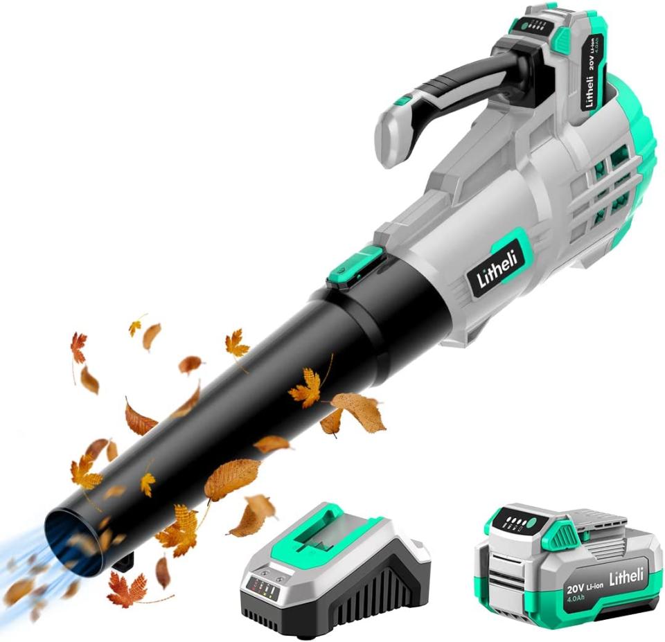 Litheli 20V Cordless Leaf Blower. Image via Amazon.