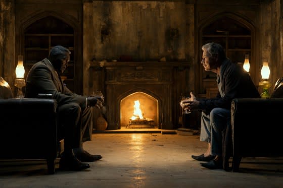 Carl Lumbly as C. Auguste Dupin, Bruce Greenwood as Roderick Usher in episode 101 of The Fall of the House of Usher<span class="copyright">Eike Schroter—Netflix</span>