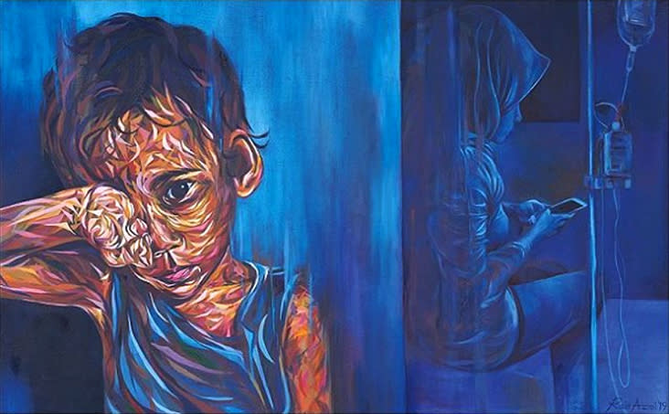 'Solitary: Waiting' (122cm x 76cm, 2019) by Rais Azmi. — Pictures courtesy of RHB Foundation