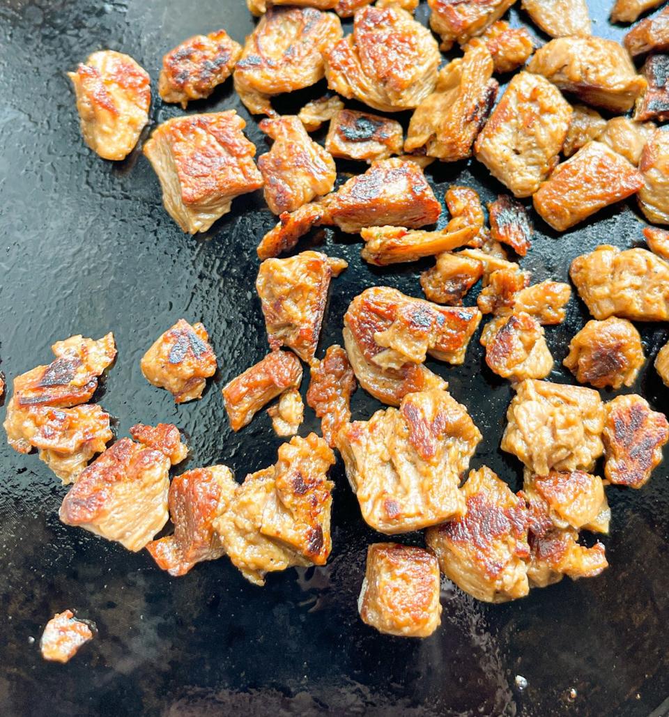 pieces breaking up while cooking them in a skillet