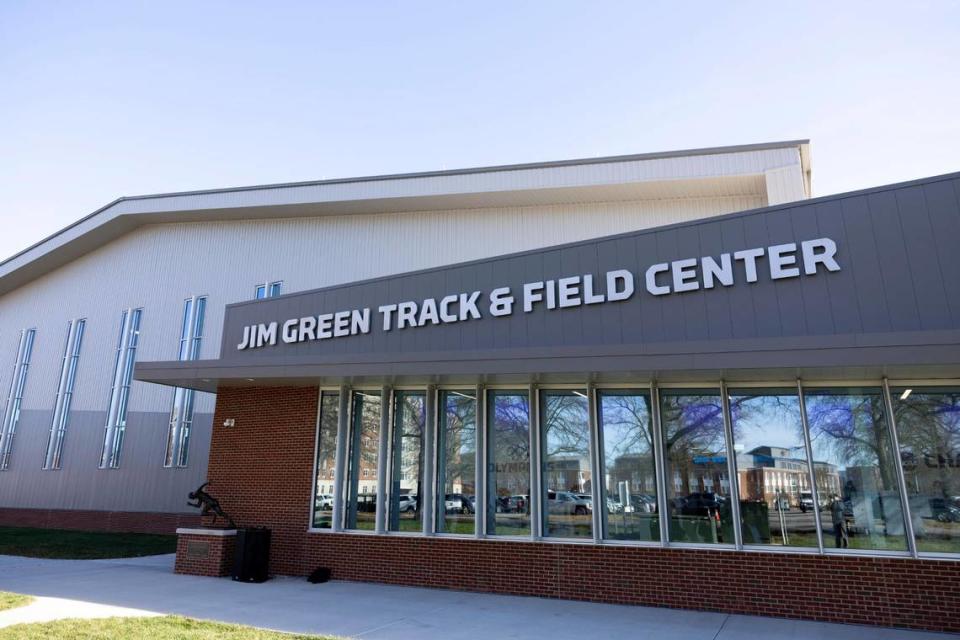 The construction of the new indoor track facility was approved at a cost of $20 million in February 2022 as part of a larger project that also included the renovation of the Nutter Field House.