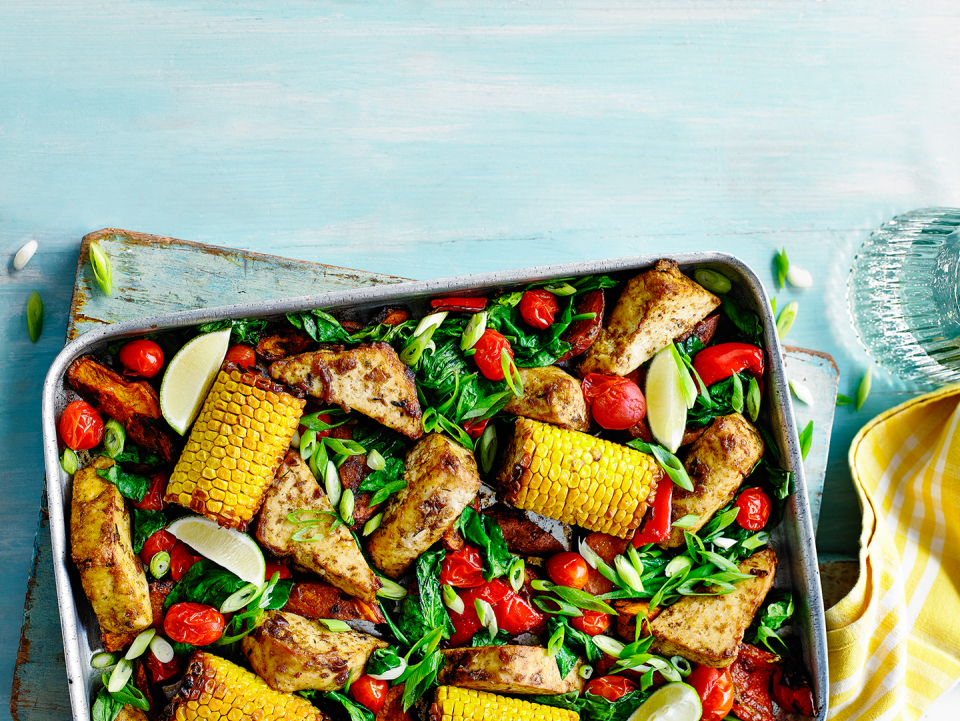 Jerk tofu tray bake - best traybake recipes 2022