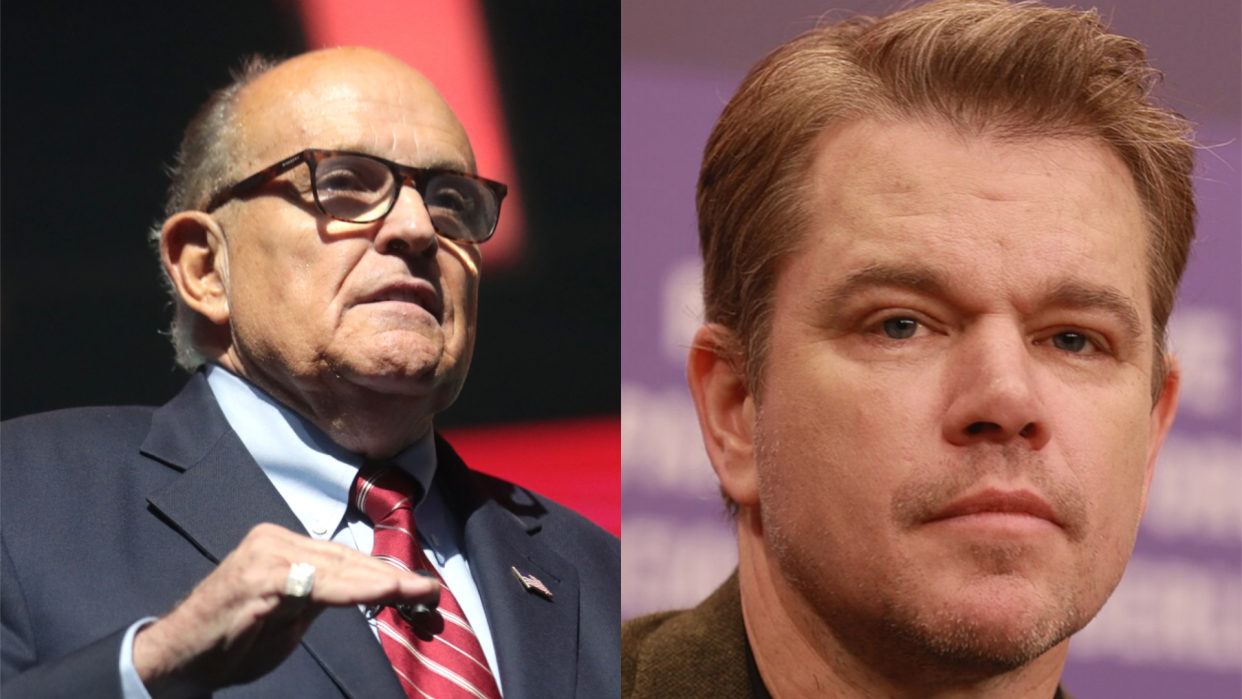 Rudy Guiliani and Matt Damon