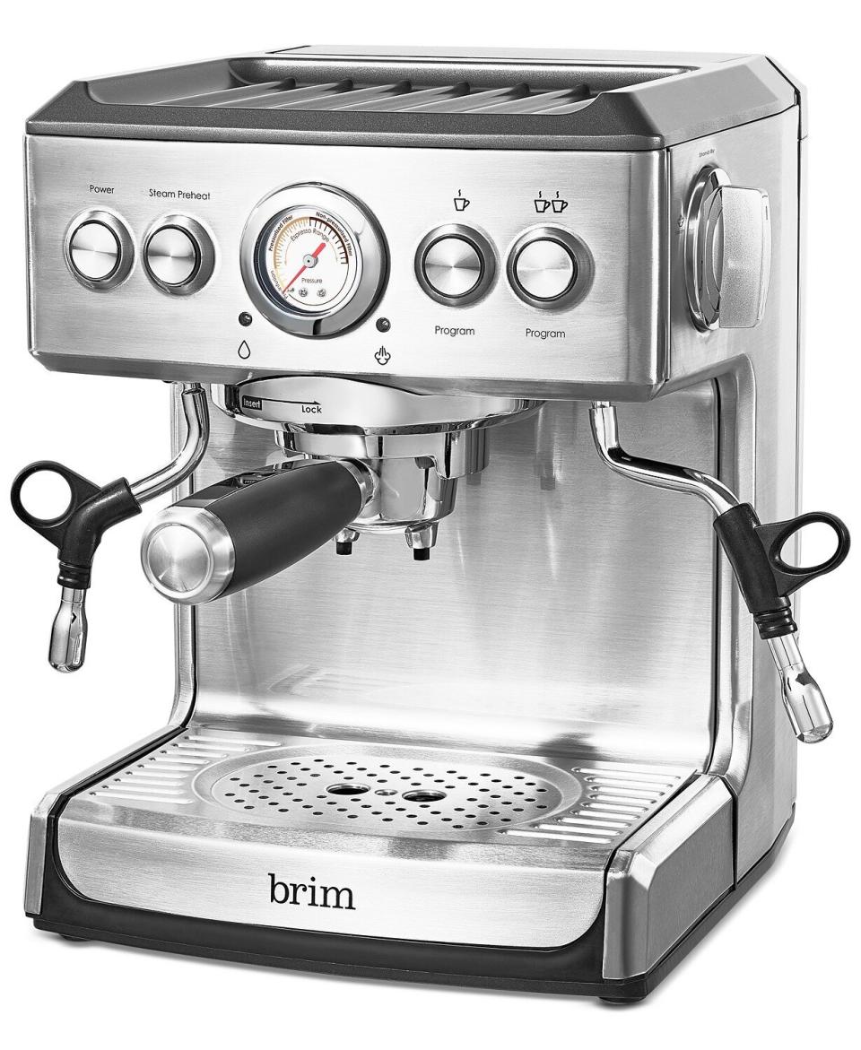 Get the <a href="https://fave.co/2Kx8ZJU" target="_blank" rel="noopener noreferrer">Brim 19 Bar Espresso Maker on sale for $399</a> (normally $499) at Macy's.