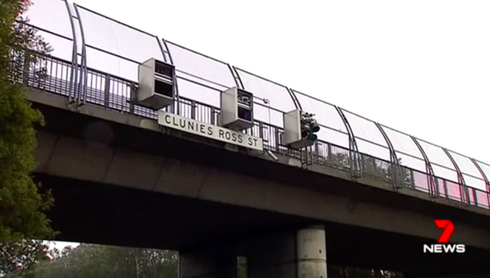 A previous trial site on the Clunies Ross Street overpass will continue. Source: 7News