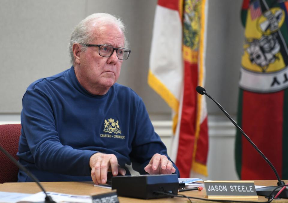 Commissioner Jason Steele promised a full review after learning Truth Fest organizers informed Brevard Democratic Party chair Pamela Castellana she was not welcome at the group's scheduled March 30 event at the Government complex in Viera.
(Credit: TIM SHORTT/ FLORIDA TODAY)