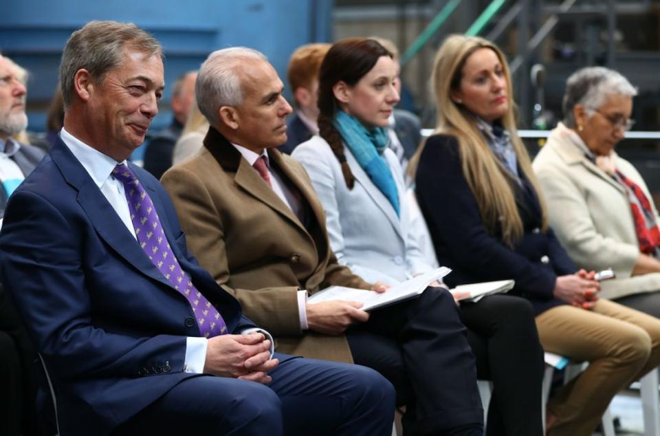 Mr Farage last week unveiled a slew of candidates for the upcoming elections (Getty)