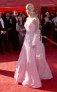 <p>The American actress walked the red carpet in this baby pink number in 1999, to pick up her best actress Oscar for ‘Shakespeare in Love’. Over 10 years later, Gwyneth revealed she had kept hold of the dress to pass on to her daughter, Apple.</p> 