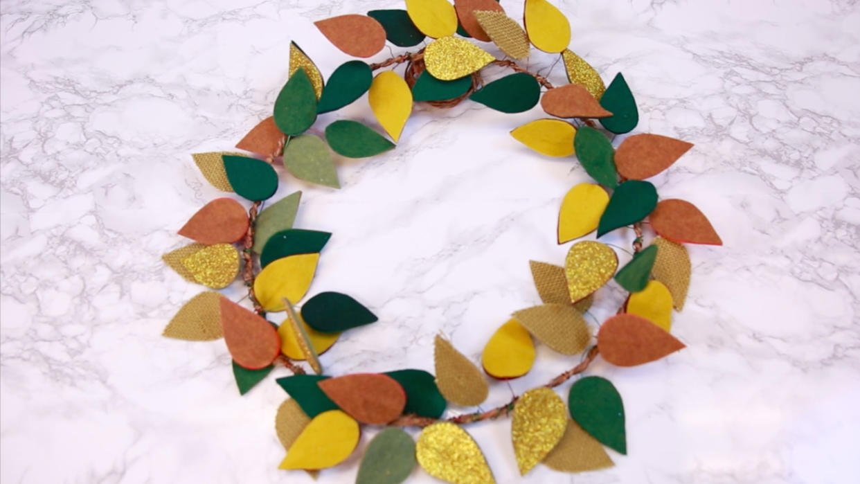 This glitzy reversible wreath is the holiday DIY of your dreams