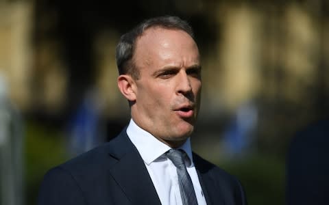 Dominic Raab admitted FCO officials asked police to delay telling Harry Dunn's family that Anna Sacoolas had left the country - Credit: Victoria Jones/PA