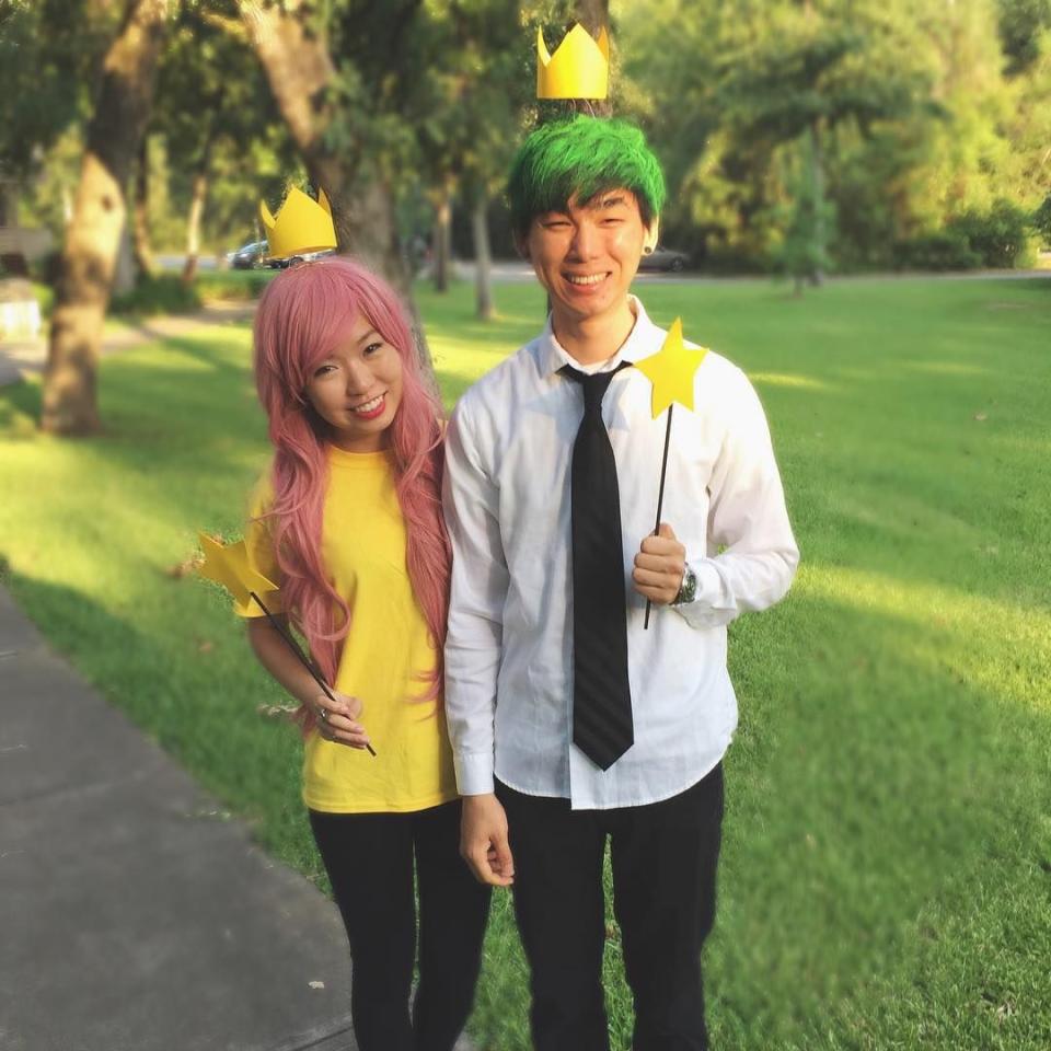 1) Cosmo and Wanda DIY Costume With Floating Crowns