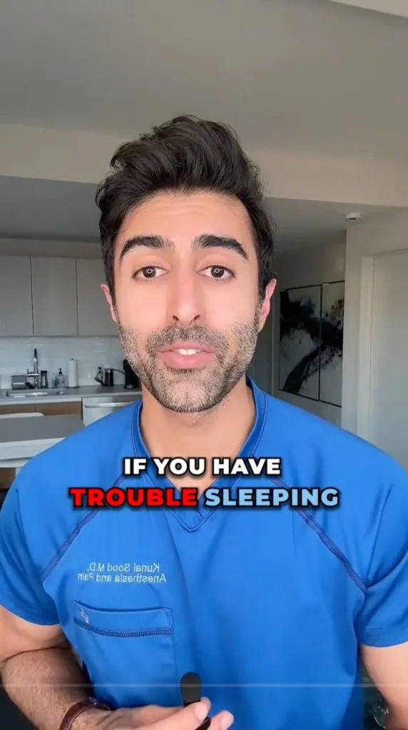 Dr. Sood explained just how easy it is to breathe your way to better sleep. TikTok/@doctorsood