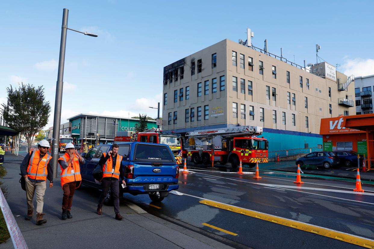 A general view of the scene after a fire at Loafers Lodge (Getty Images)