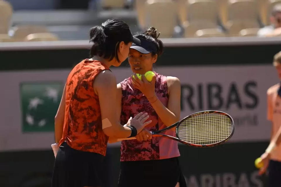 謝淑薇職業生涯第五度晉大滿貫女雙決賽。摘自法網官網
