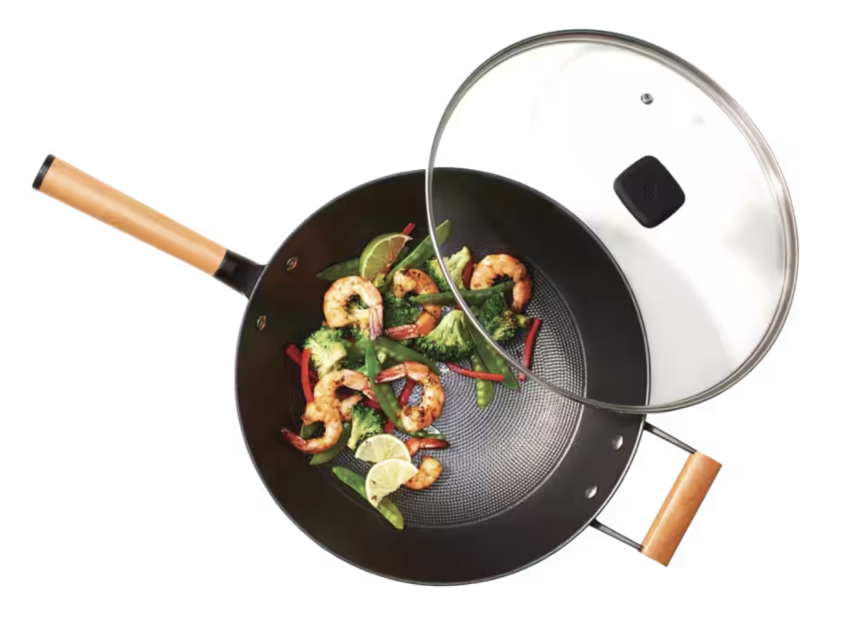 Paderno Classic Cast Iron Wok Stir Fry Pan (photo via Canadian Tire)