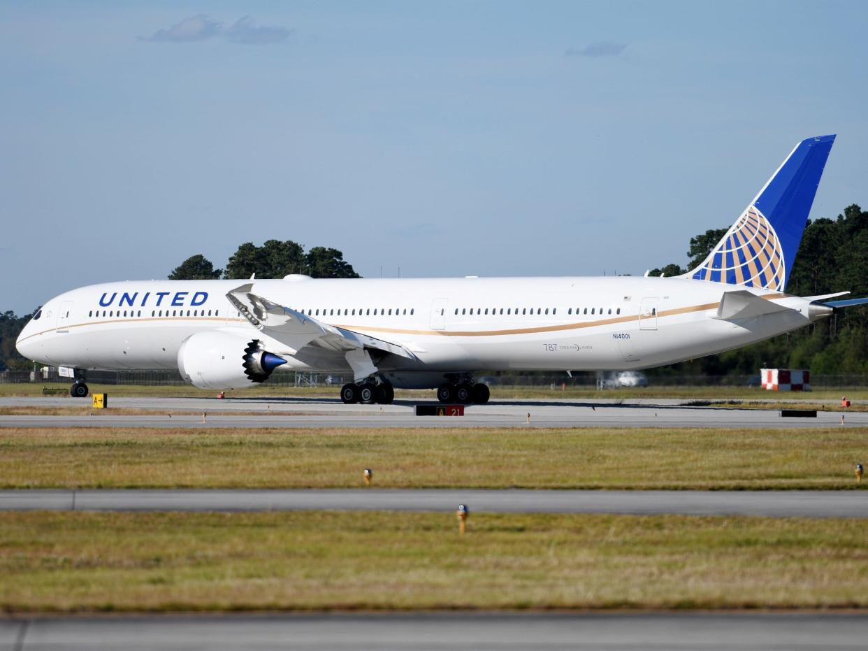 United Airlines Boeing 787.