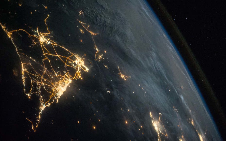 Earth observation taken during night pass by an Expedition 36 crew member on board the International Space Station.