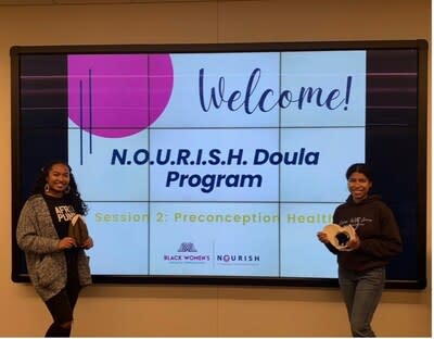 Our goal was to train 25 doulas to provide care to over 100 families in the Baltimore community. We surpassed our goal with 38 doulas completing BWHI&#x002019;s NOURISH Doula Training Program. Participants have completed over 80 hours of learning between two semesters of school. This Saturday, they will be honored by their friends, families, and community members for their accomplishment.