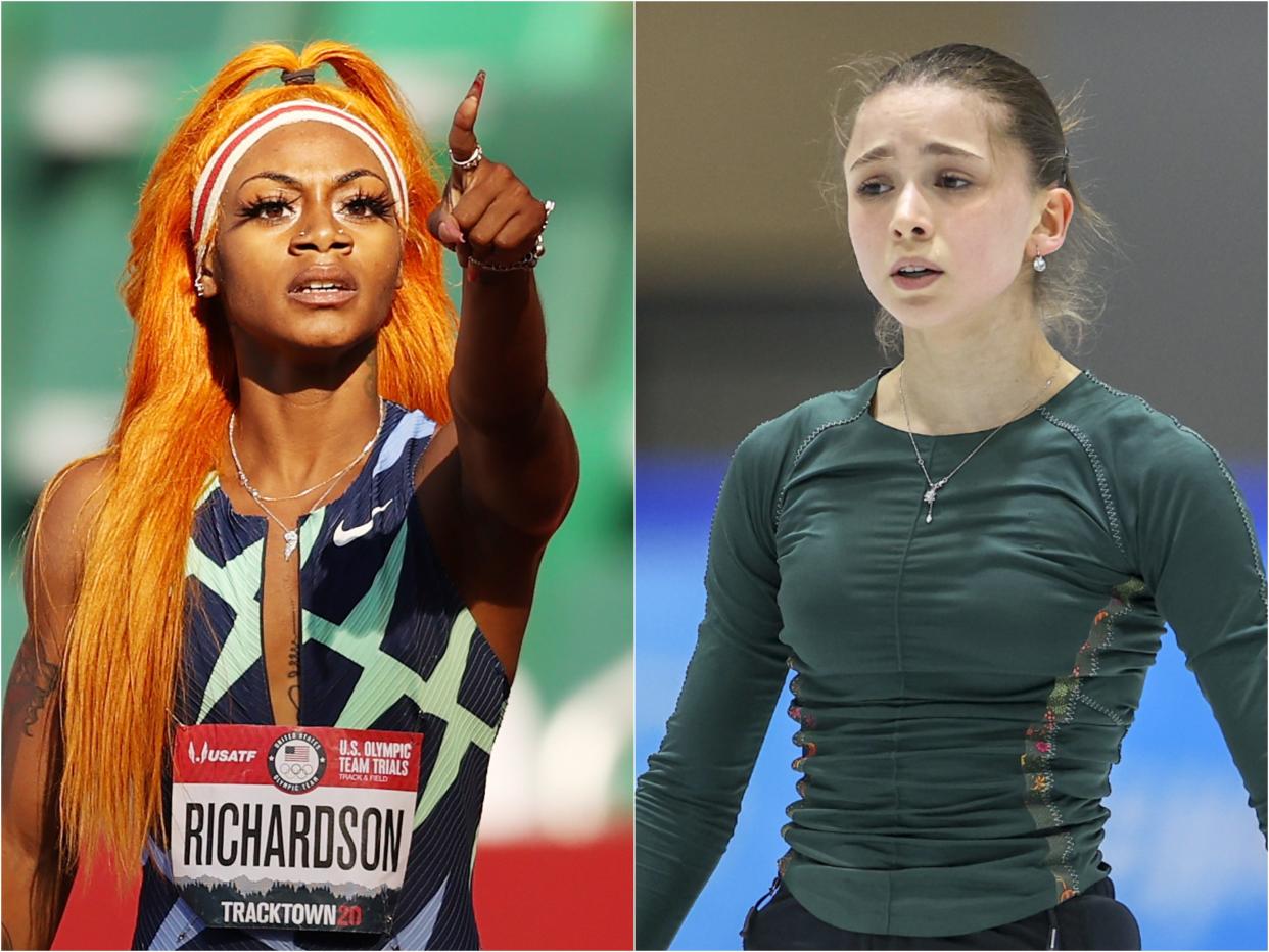 Sha'Carri Richardson and Kamila Valieva