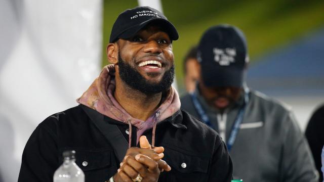 January 12, 2019 Los Angeles Lakers forward LeBron James in attendance  during the NFC Divisional Round playoff game between the game between the  Los Angeles Rams and the Dallas Cowboys at the