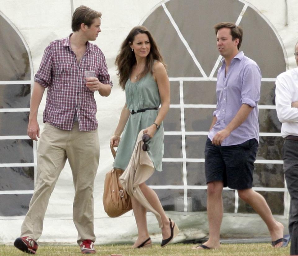 <p>Heading to the Chakravarty Cup polo match, where Prince William and Prince Harry played, at the Beaufort Polo Club in Tetbury, England. </p>