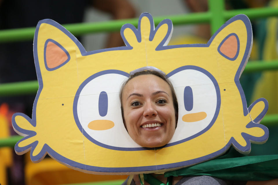 A fan is seen before the Women's Preliminary Group B Netherlands versus France match in Rio de Janeiro, Brazil on August 6, 2016.&nbsp;