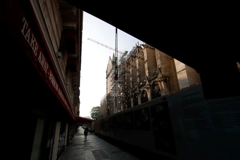 Notre Dame Cathedral in Paris ahead of Easter celebrations to be held under lockdown