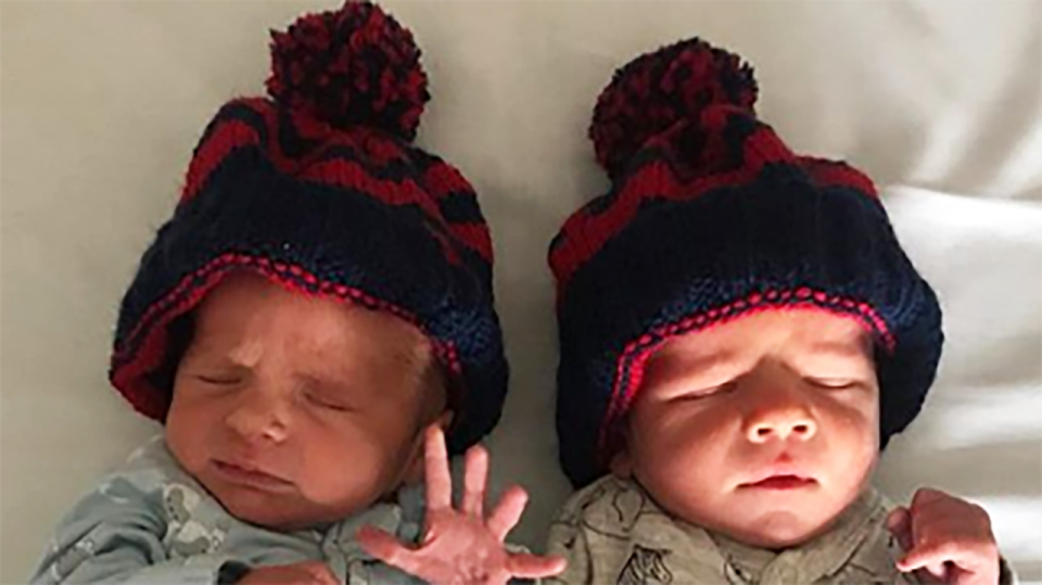 Daisy Pearce and Ben O’Neil’s newborn children, Sylvie and Roy. Picture: INSTAGRAM