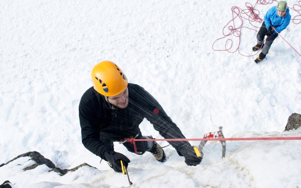 Eisklettern oder auf den Gletscher