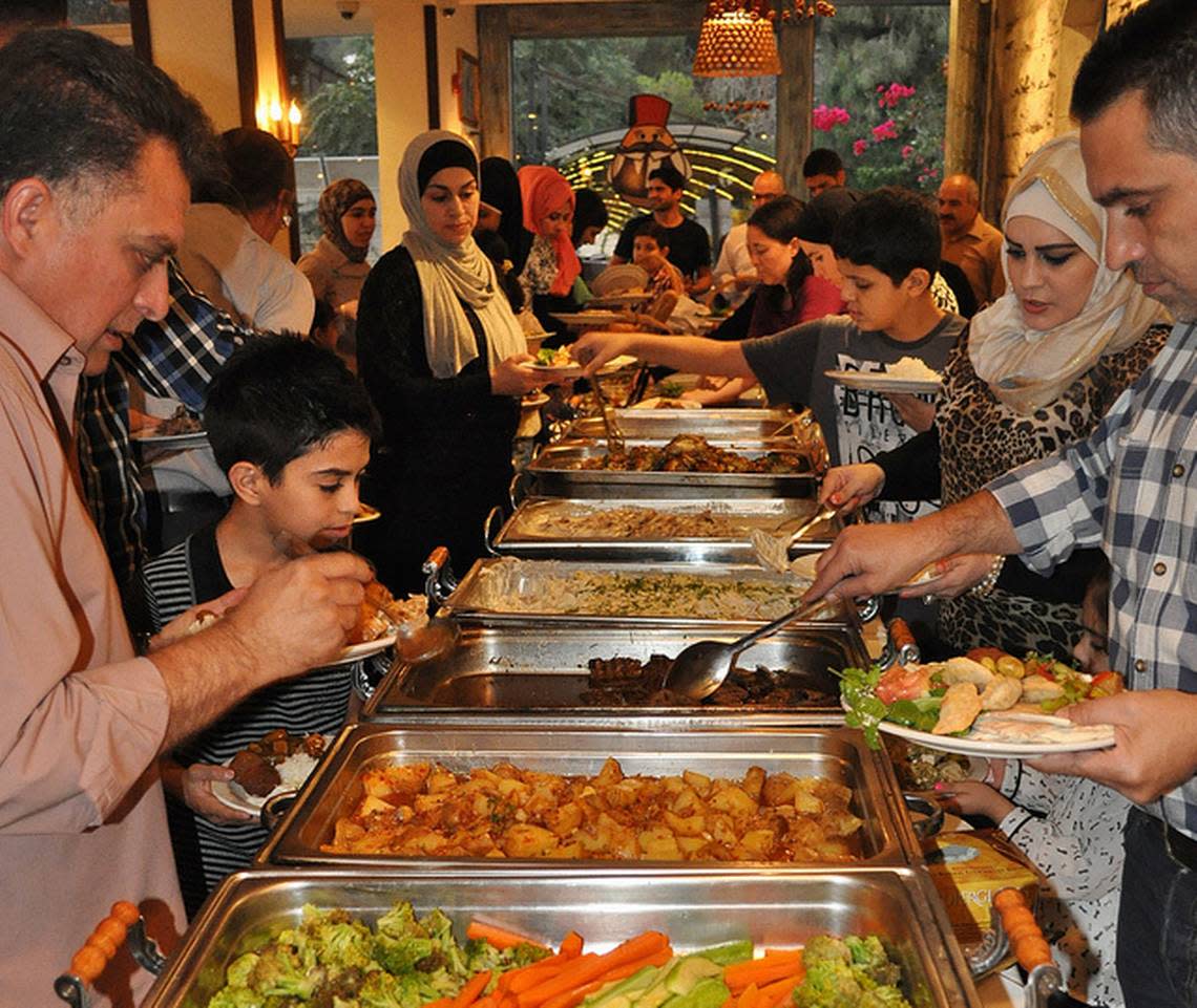 Muslims break their daily fast during Ramadan with an Iftar celebration or meal.