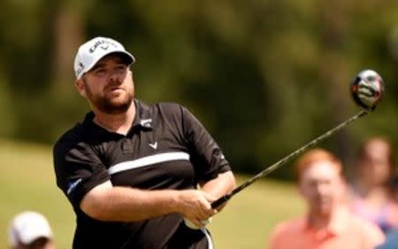 May 13, 2016; Ponte Vedra Beach, FL, USA; Colt Knost hits his tee shot on the 16th hole during the second round of the 2016 Players Championship golf tournament at TPC Sawgrass - Stadium Course. Mandatory Credit: John David Mercer-USA TODAY Sports