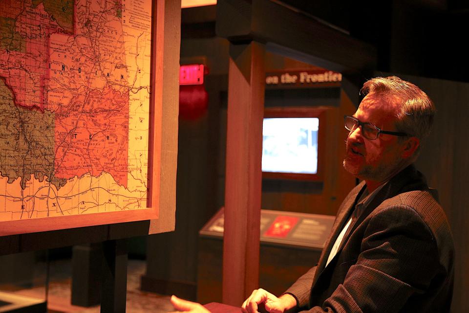 Dave Kennedy, curator at the U.S. Marshals Museum in Fort Smith, Arkansas, talks about the Bass Reeves exhibit at the museum that opened July 1, 2023 and has had a growing stream of interest in the legendary deputy marshal featured in Lawmen: Bass Reeves on Paramount Plus.