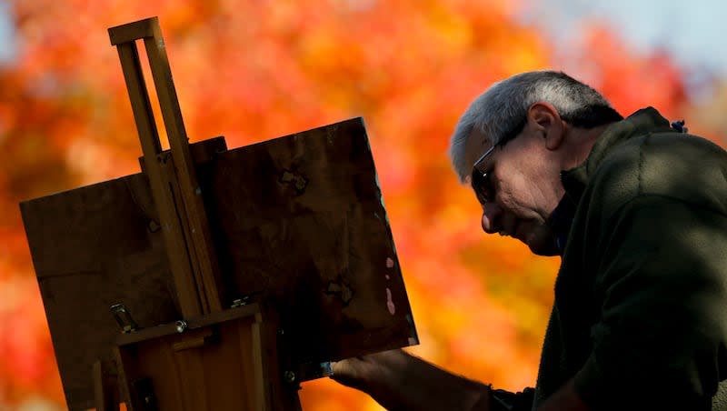 Artist Gerald Cooley of Hudson, N.Y., paints a scene at Frederic Church's Olana State Historic Site on Friday, Oct. 17, 2014. Ask Americans what they’d like for a legacy, and 1 in 3 say they’d like to be remembered for their creativity, according to a survey by OnePoll.