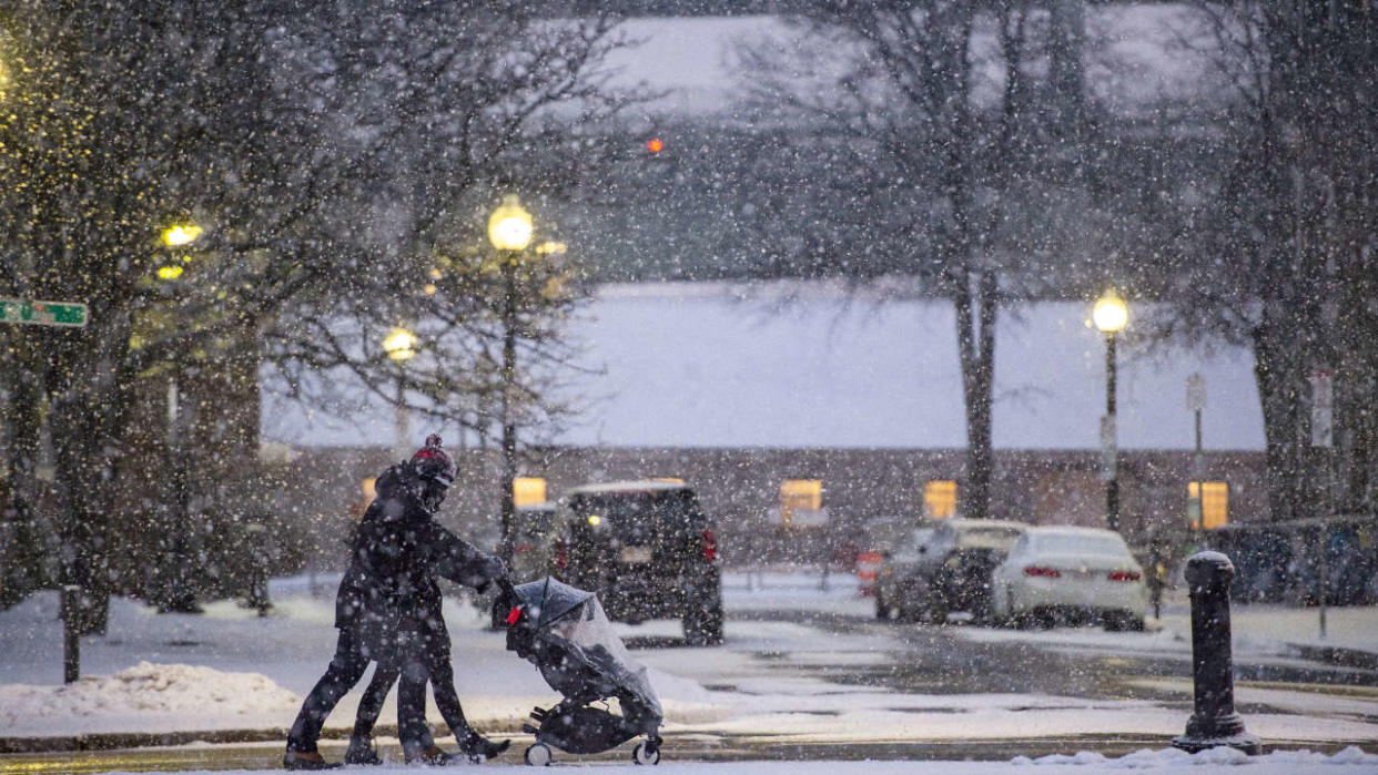 Des cryoséismes ont frappé le nord-est des États-Unis ce vendredi 3 février, selon le service météorologique américain NWS (Illustration : tempête hivernale Orlena à Boston, Massachusetts, le 1er février 2021).