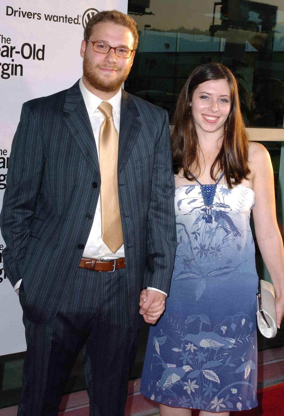 Seth Rogen and Lauren Miller during "The 40-Year-Old Virgin" Los Angeles Premiere - Arrivals at ArcLight Theatre in Hollywood, California, United States=