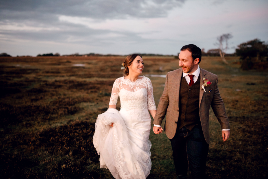 <em>Survivors Ellie Milward and Jonathan Udall are pictured here on their wedding day (Caters)</em>