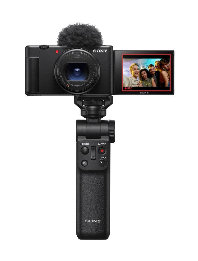 Sony's ZV-1 II has a wide lens so you can fit your whole face in while vlogging