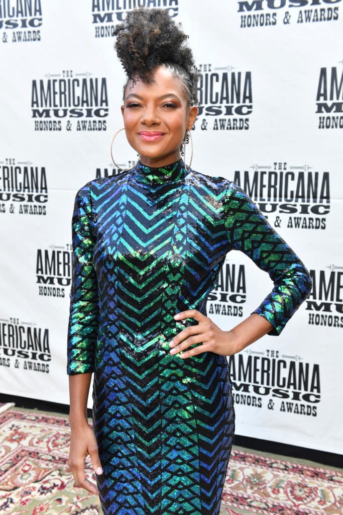 NASHVILLE, TENNESSEE - SEPTEMBER 14: Allison Russell attends the 21st Annual Americana Honors & Awards at Ryman Auditorium on September 14, 2022 in Nashville, Tennessee. (Photo by Jason Davis/Getty Images for Americana Music Association )