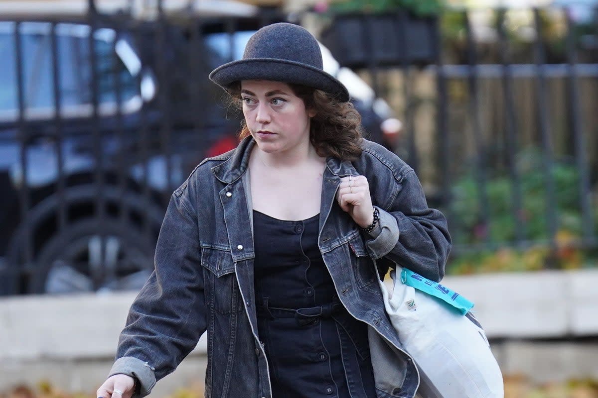 Just Stop Oil protester Emily Brocklebank arrives at Westminster Magistrates’ Court (James Manning/PA) (PA Wire)