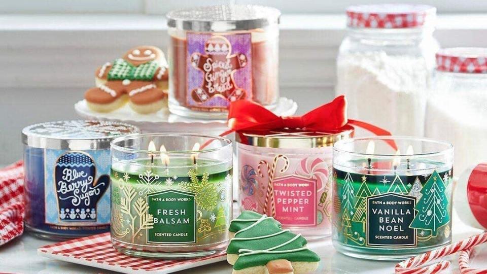 Bath & Body Works candles.