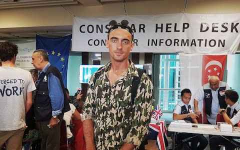 Daniel Constable is among the British tourists caught up in the chaos on Bali - Credit: Izza Paulus