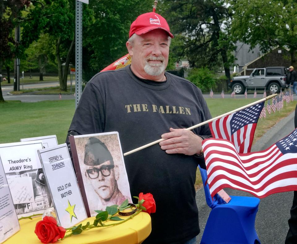 Gold Star Brother Jeffrey N. Johnson las year honored his brother, Army Col. Theodore Fred Johnson, who was killed in action in the Vietnam War during a drive-by Memorial Day parade at Yarmouth Town Hall. This year's event will return to an in-person ceremony.
