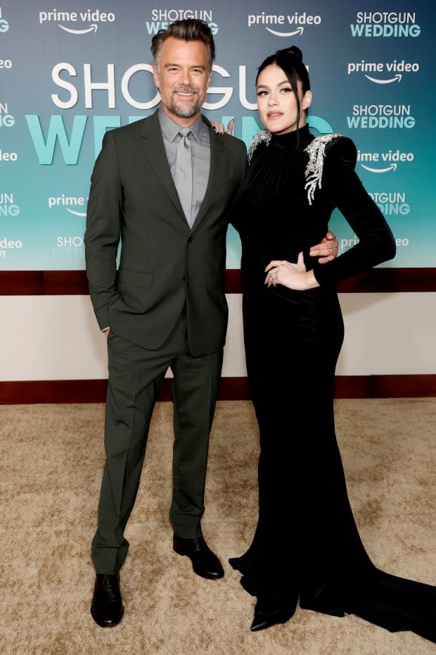 Josh Duhamel and wife Audra Mari attend the Los Angeles premiere of Prime Video's "Shotgun Wedding" at TCL Chinese Theatre on Jan. 18, 2023 in Hollywood.<p><a href="https://www.gettyimages.com/detail/1457555991" rel="nofollow noopener" target="_blank" data-ylk="slk:Emma McIntyre/Getty Images;elm:context_link;itc:0;sec:content-canvas" class="link ">Emma McIntyre/Getty Images</a></p>