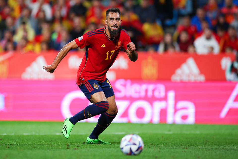 Borja Iglesias was called up to the Spanish national soccer team in 2022. (Photo by Eric Alonso/Getty Images)