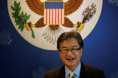 U.S. Special Representative for North Korea Policy Joseph Yun arrives at a meeting with the media in Bangkok, Thailand December 15, 2017. REUTERS/Jorge Silva